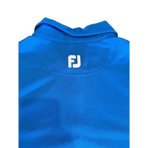 FootJoy FJ Blue Golf Polo TPC Sawgrass Logo Men’s Large Performance Shirt - Picture 7 of 11